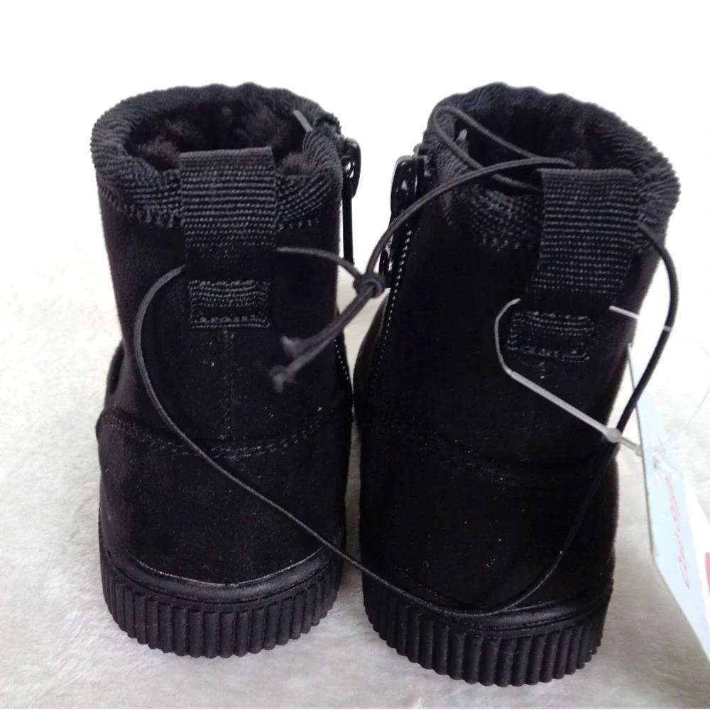 Cat & Jack Toddler Girls Arlo Faux Suede Ankle Booties Black Size 5 New With Tag